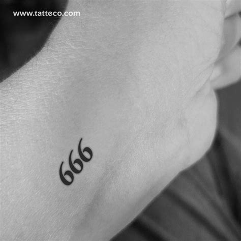 666 tattoo|Significado de Tatuagens de 666 